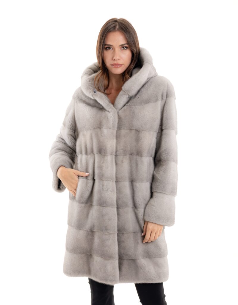 Tonia cappotto cappuccio zaffiro