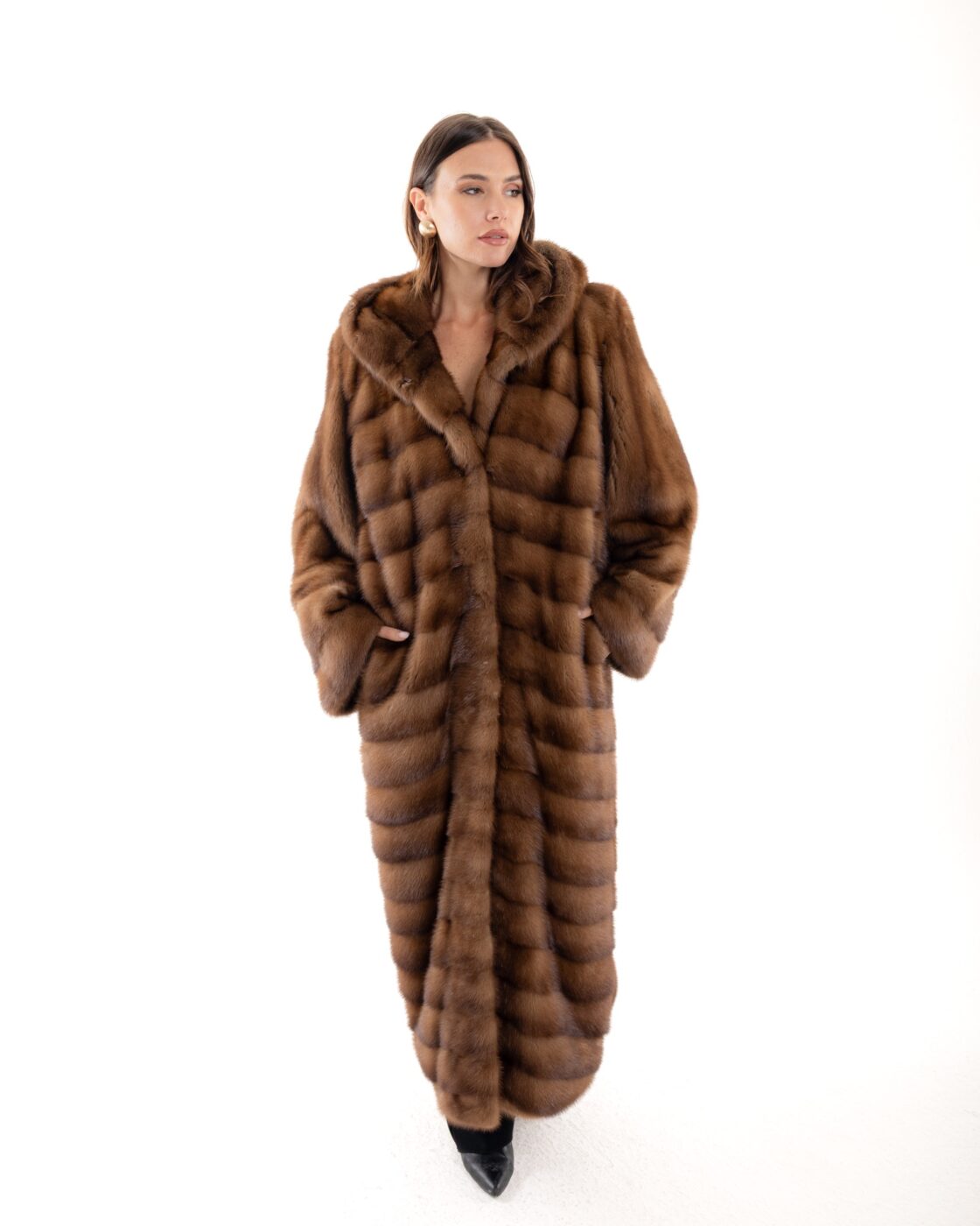 Visone cappotto lungo 1