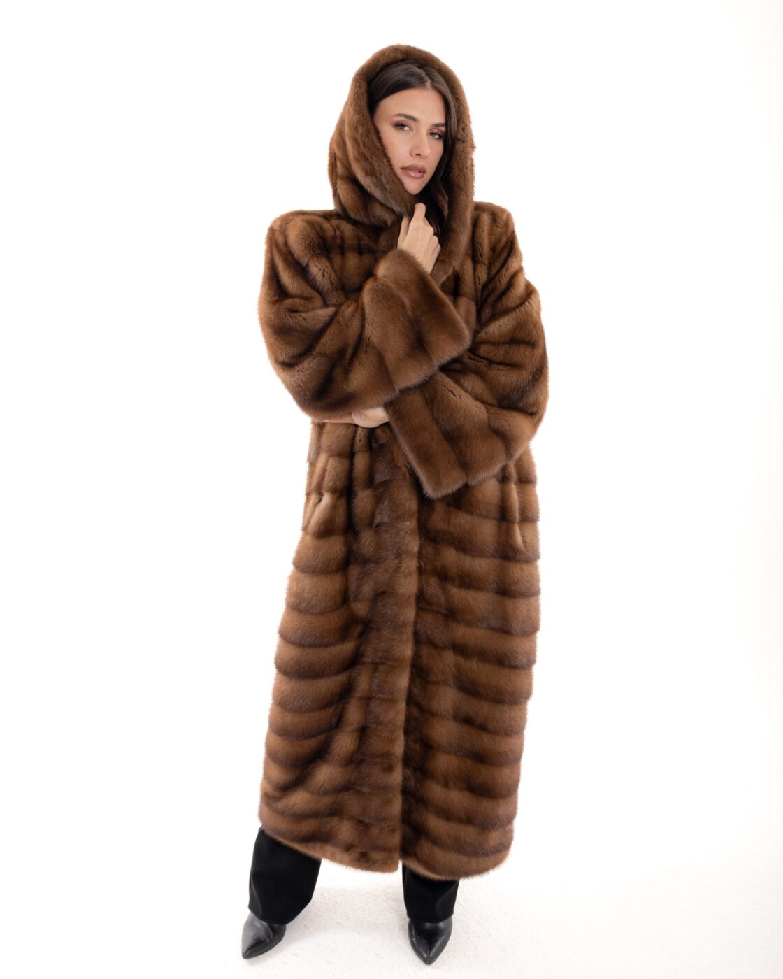 Visone cappotto lungo 1