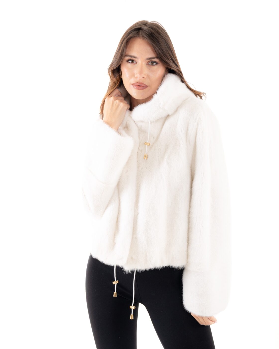 Modello Laura collo cappuccio Bianco